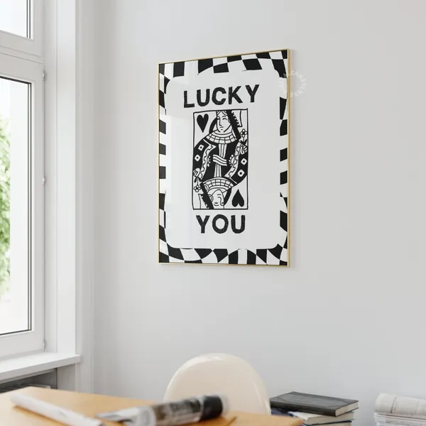 Retro Bar Cart Art Print, Black White Preppy Decor