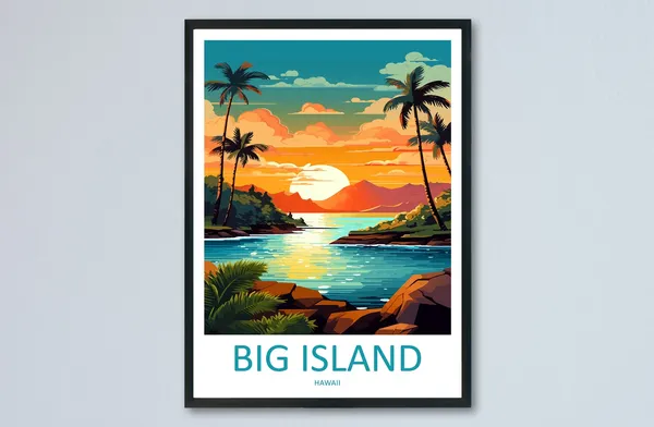 Big Island Travel Poster, Hawaii Wall Decor