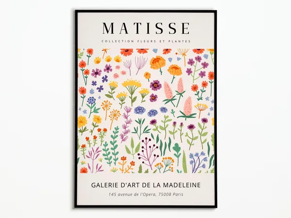 Henri Matisse Flower Market Art Print, Exhibition Poster