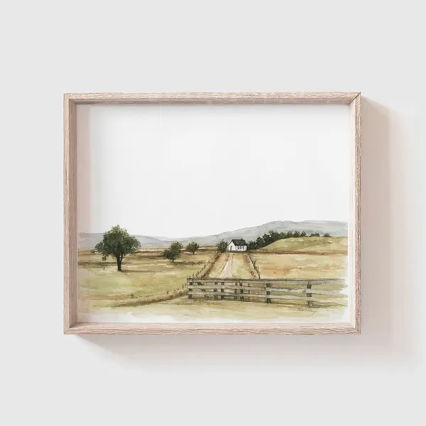 Farmhouse No 2 Art Print, Modern Farmhouse Decor
