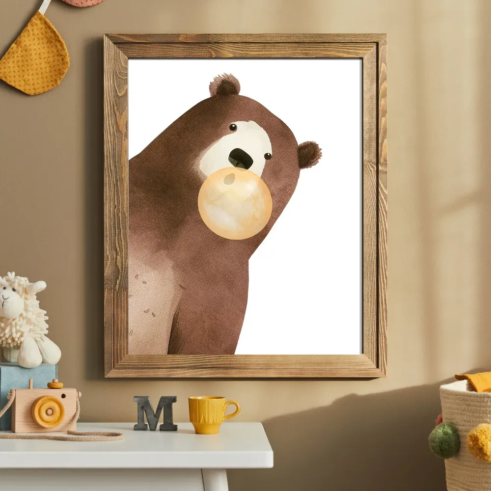Bear Bubbles Nursery Decor Art Print - Image 2