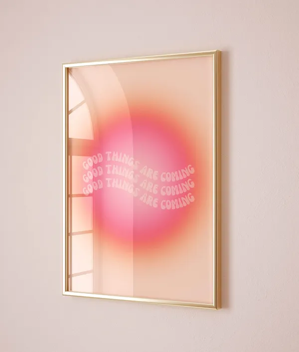 Good Things Are Coming Affirmation Poster, Preppy Decor