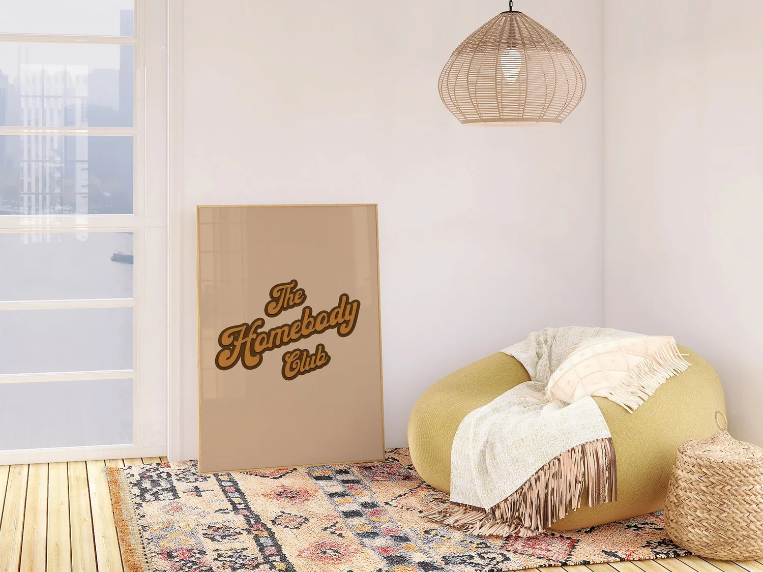 The Homebody Club Retro 1970s Typography Art Print - Image 2