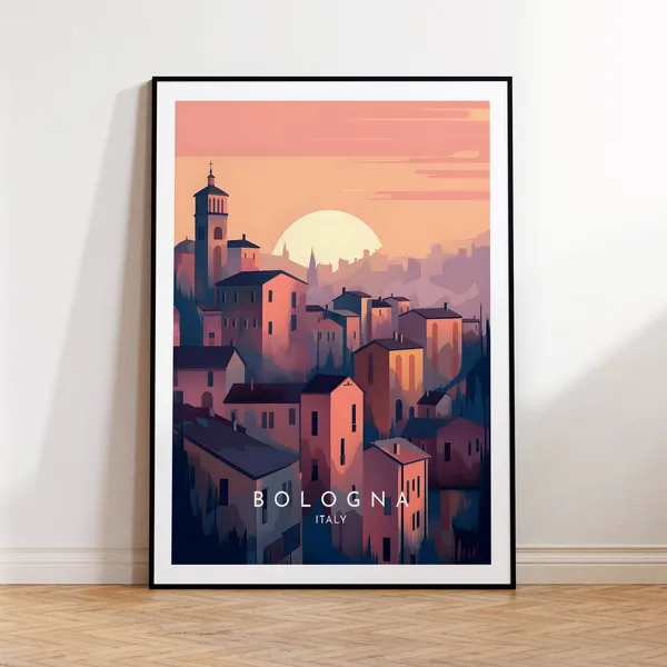 Bologna Travel Poster, Italy Home Decor Print