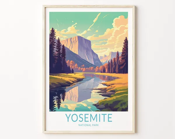Yosemite National Park Birthday Gift Travel Poster