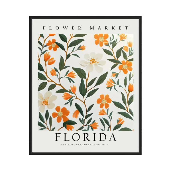 Florida State Flower Orange Blossom Botanical Art Print
