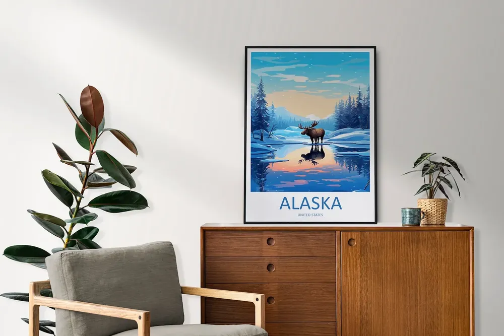 Alaska Travel Poster, Home Decor Gift - Image 2