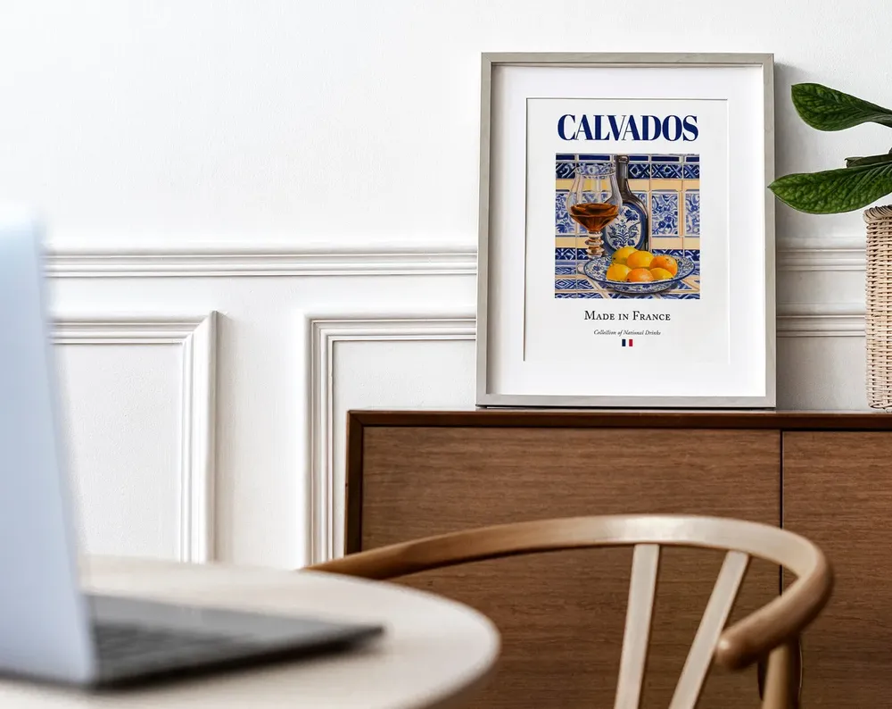 Calvados On Maiolica Tile, French Beverage Poster - Image 4
