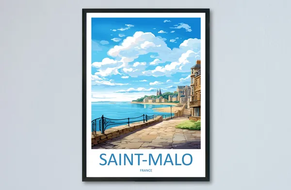 Saint Malo Travel Poster, France Wall Art