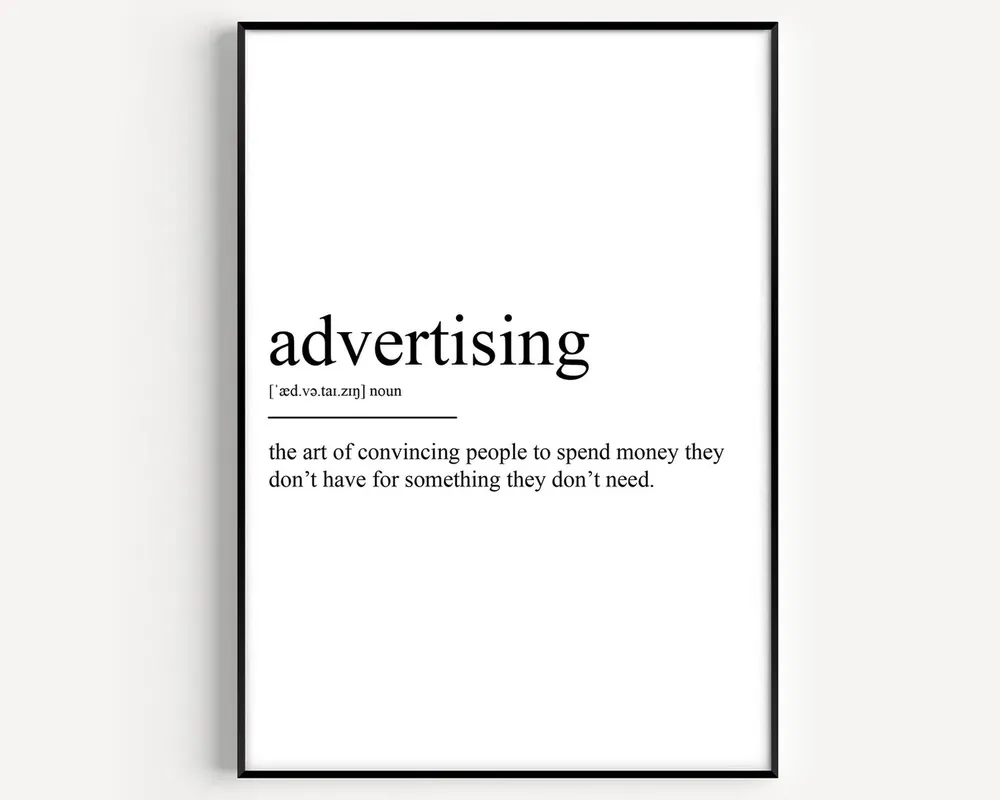 Advertising Definition Poster Print