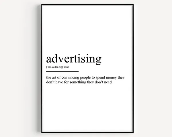 Advertising Definition Poster Print