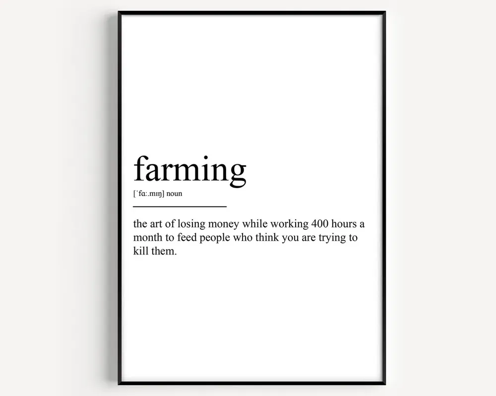 Farming Definition Art Print