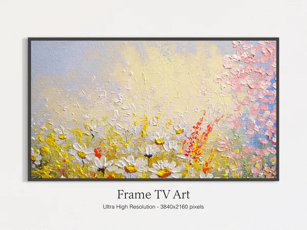 Wildflowers Oil-Painting Style Art Print