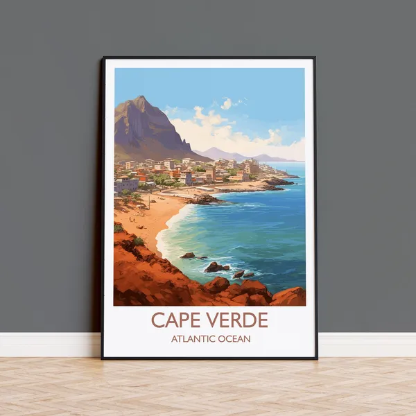 Cape Verde Travel Poster, Africa Wall Art Print