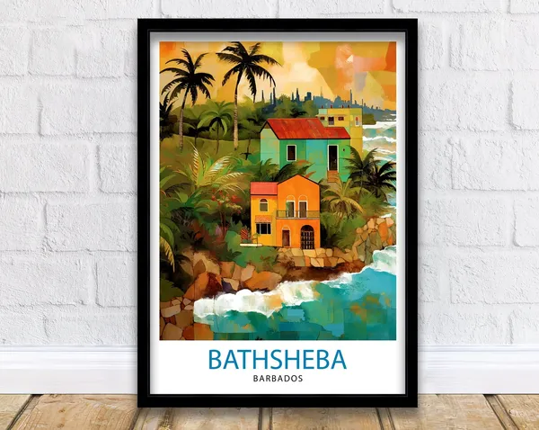 Bathsheba Barbados Travel Poster, World & Cultural Art