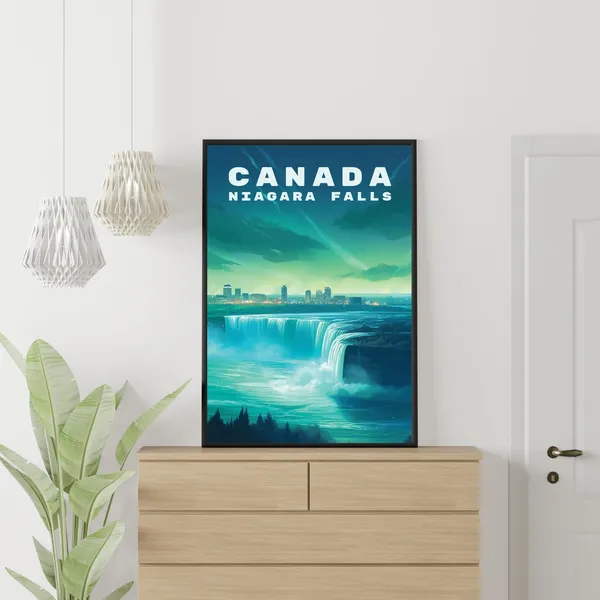 Niagara Falls Travel Poster, Canada Wall Art