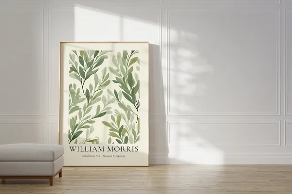 William Morris Poster, Mid-Century Floral Art Print
