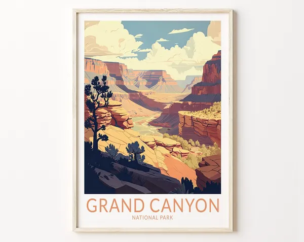 Grand Canyon Arizona Travel Poster, Travel Poster Print