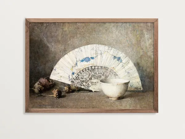 Vintage Still Life Art Print, Antique Rustic Decor