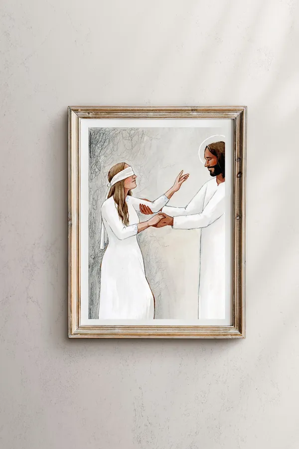 He Sees Everything I Cannot, Jesus Christ Art Print