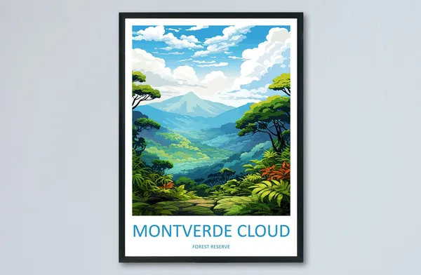 Montverde Cloud Forest Reserve Travel Poster, Costa Rica