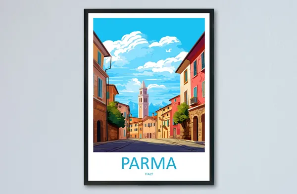 Parma Travel Poster, Italy Wall Art Print