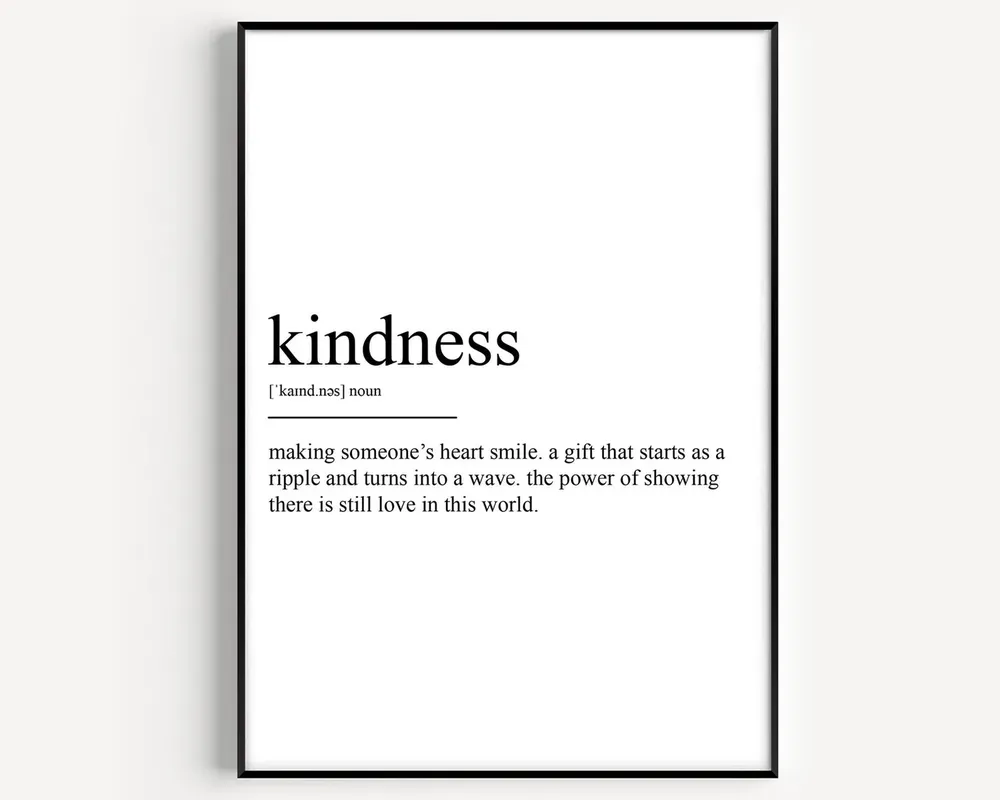 Kindness Definition Poster Print