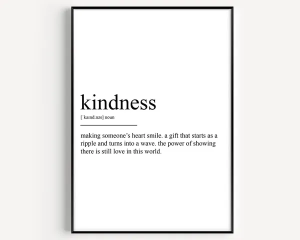 Kindness Definition Poster Print