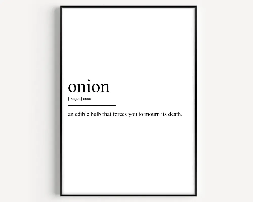 Onion Definition Art Print