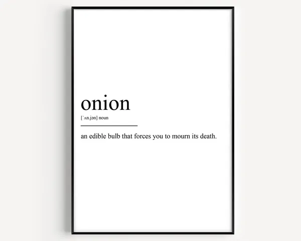 Onion Definition Art Print