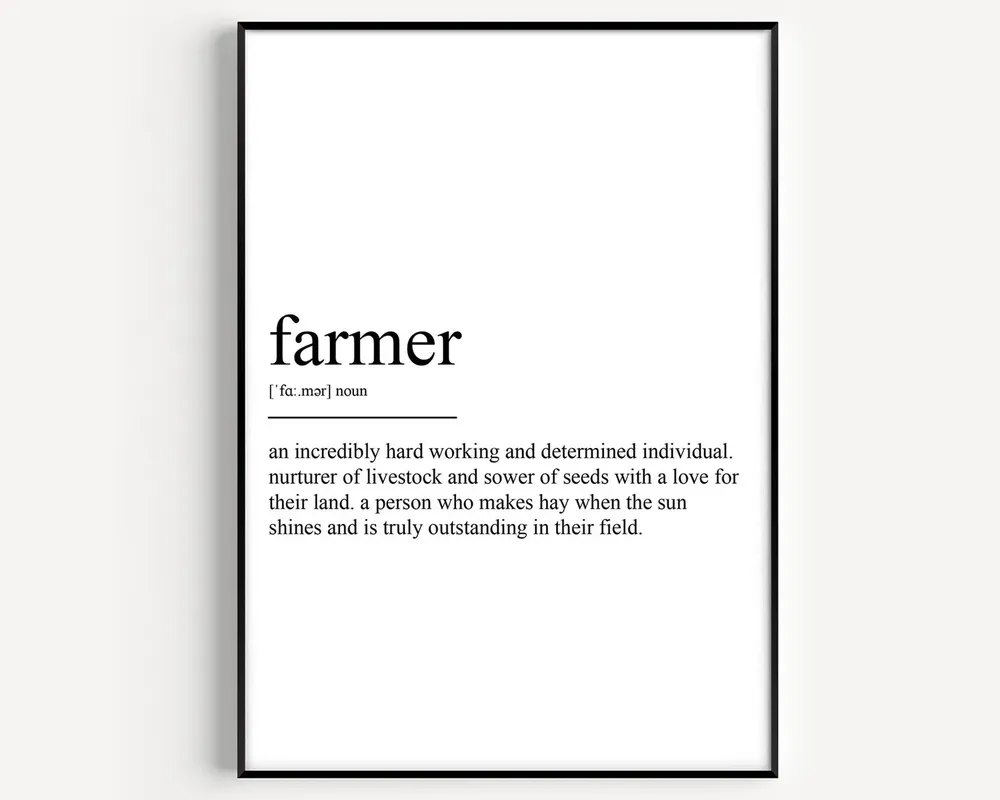 Farmer Definition Art Print
