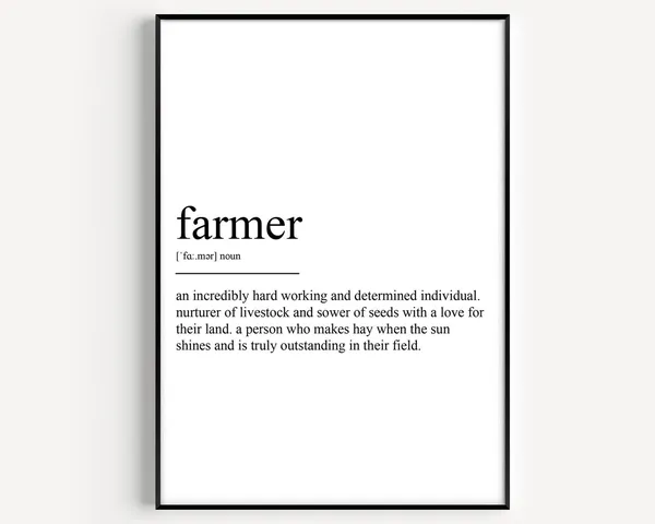 Farmer Definition Art Print