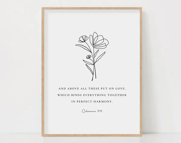 Colossians 3:14 Bible Verse Wedding Art Print