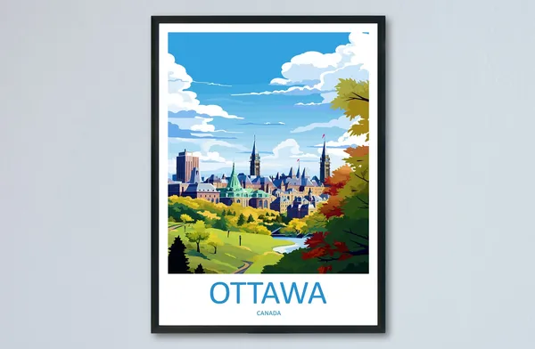 Ottawa Travel Poster, Canada Place Wall Art