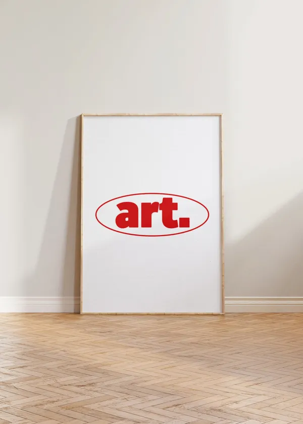 Bold Typography Retro Living Room Art Print