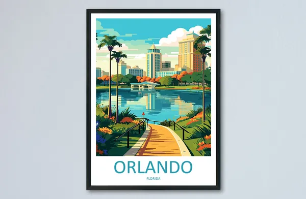 Orlando Beach Florida Travel Poster