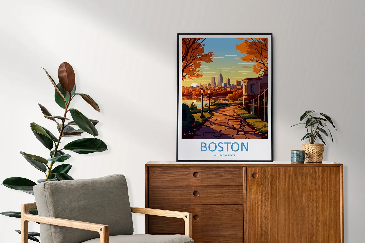 Boston Massachusetts Travel Poster - Image 2