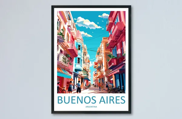 Buenos Aires Travel Poster, Argentina Wall Art