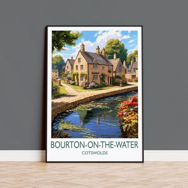 Bourton On The Water Travel Poster, Cotswolds England