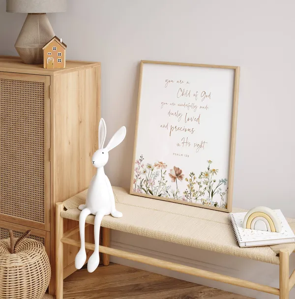Christian Nursery Scripture Girl Room Art Print
