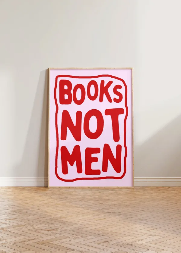 Feminist Book Print, Funny Typography Art Print