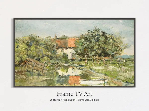 Summer Countryside Farm Painting Art Print