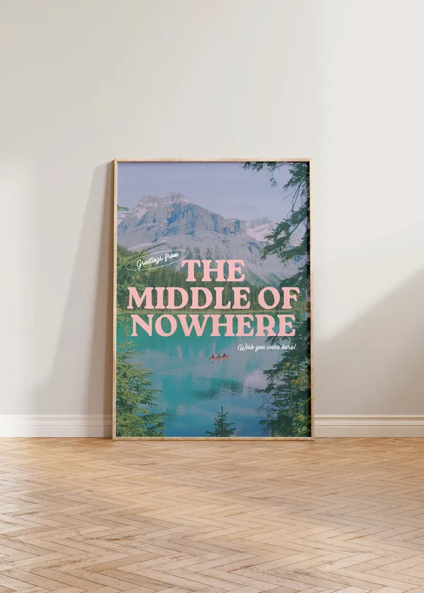 Retro Vintage Landscape Travel Poster Art Print