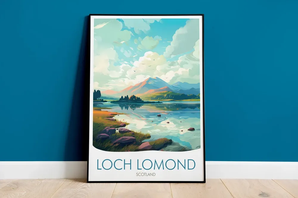 Loch Lomond Scotland Travel Poster