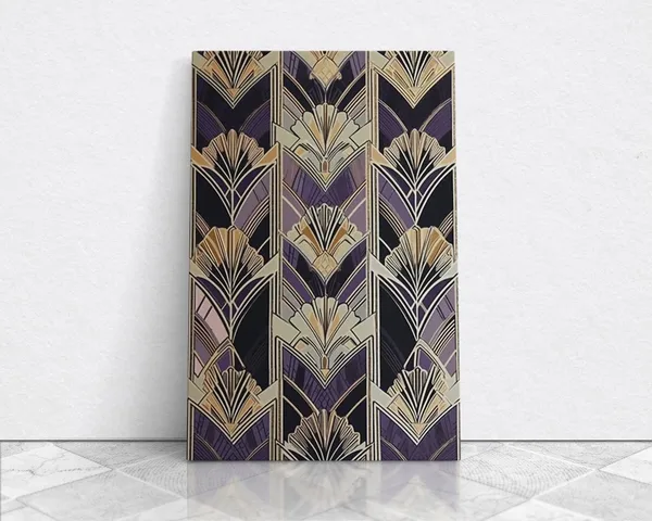Art Deco Pattern Art Print, Abstract Nature Decor