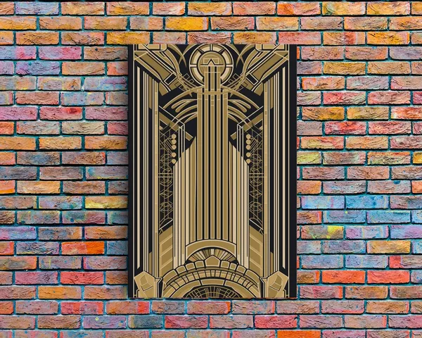 Art Deco Pattern Art Print, Geometric Office Decor