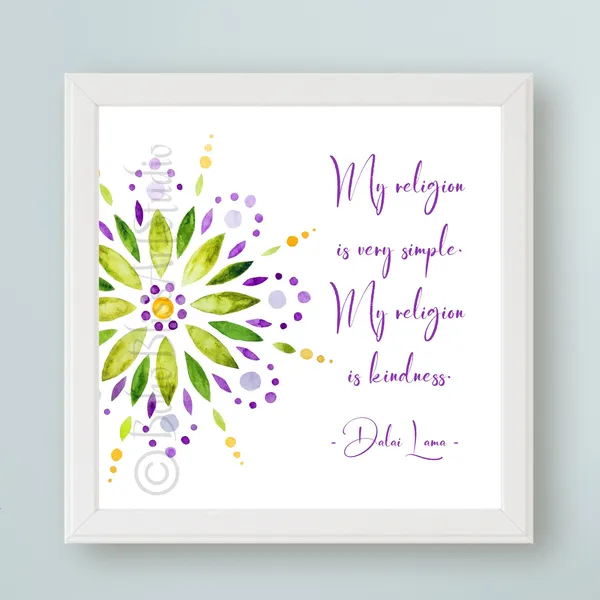 Dalai Lama Quote, Inspirational Wall Art Print