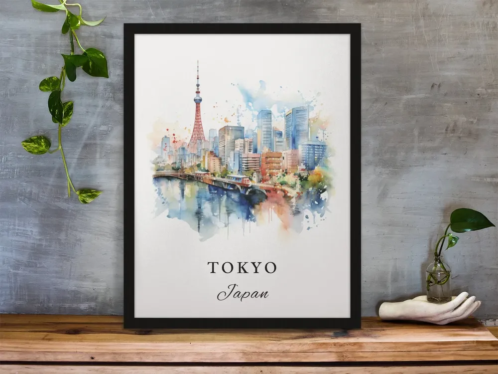 Tokyo Japan Travel Poster, Personalized Wall Art - Image 3