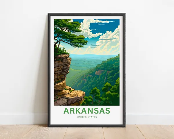 Arkansas United States Present Travel Poster