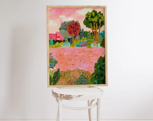 South Korea Scenery Colorful Abstract Art Print